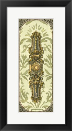 Framed Elegant Escutcheon III Print