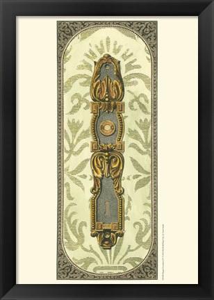 Framed Elegant Escutcheon IV Print