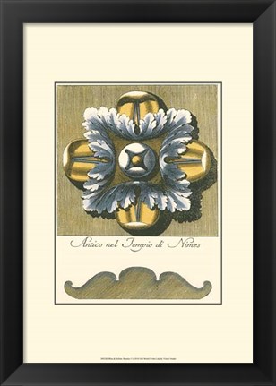 Framed Blue &amp; Yellow Rosette I Print