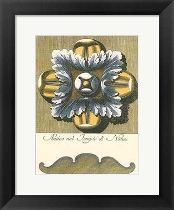 Framed Blue &amp; Yellow Rosette I Print