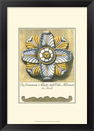 Framed Blue &amp; Yellow Rosette II Print