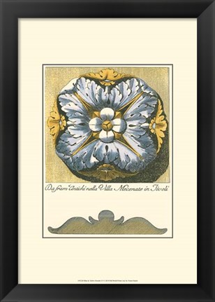 Framed Blue &amp; Yellow Rosette IV Print