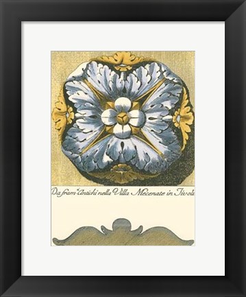 Framed Blue &amp; Yellow Rosette IV Print