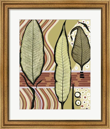 Framed Go Go Leaves III Print