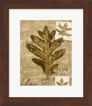 Framed Mini Leaf Collage I (ST) Print