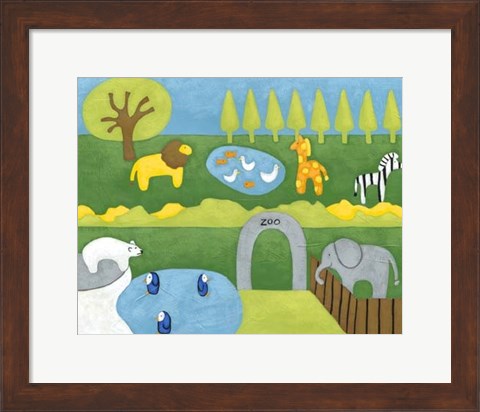 Framed Storybook Zoo Print