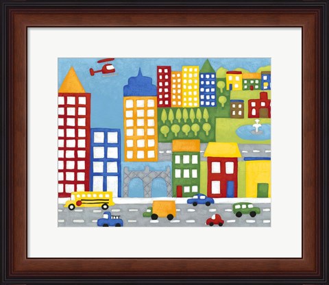 Framed Storybook City Print