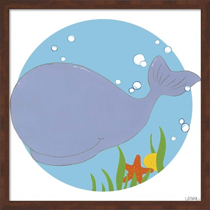 Framed Wally the Whale Print