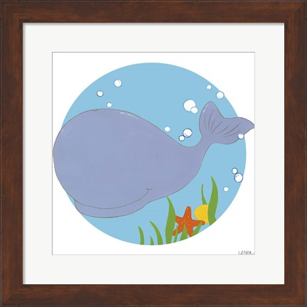 Framed Wally the Whale Print