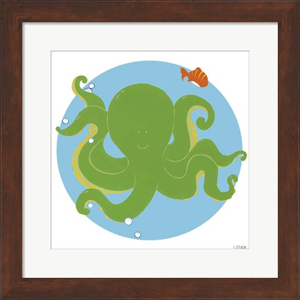 Framed Olga the Octopus Print