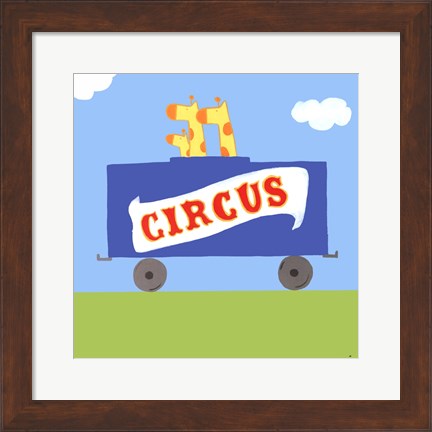 Framed Circus Train II Print