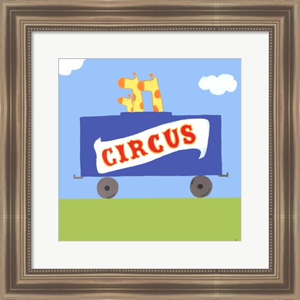 Framed Circus Train II Print