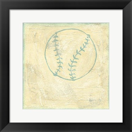 Framed Baseball Rules Print