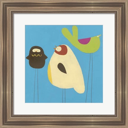 Framed Feathered Friends III Print