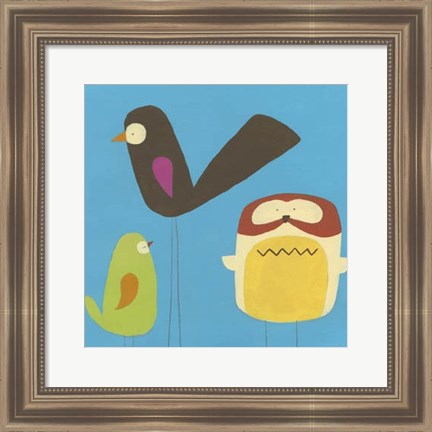 Framed Feathered Friends IV Print