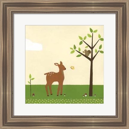 Framed Woodland Friends I Print