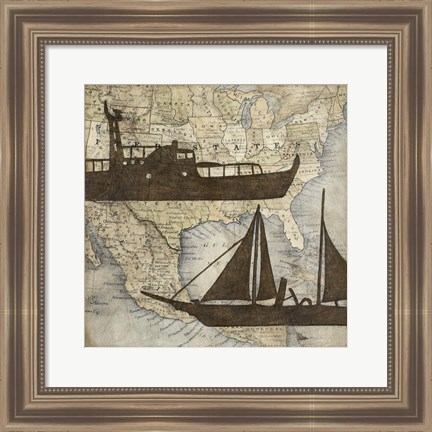 Framed Travel Silhouette III Print