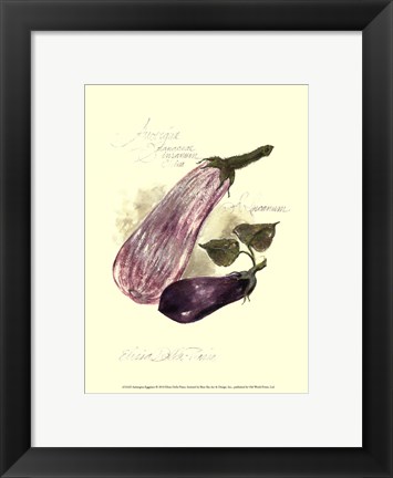 Framed Aubergine Eggplant Print