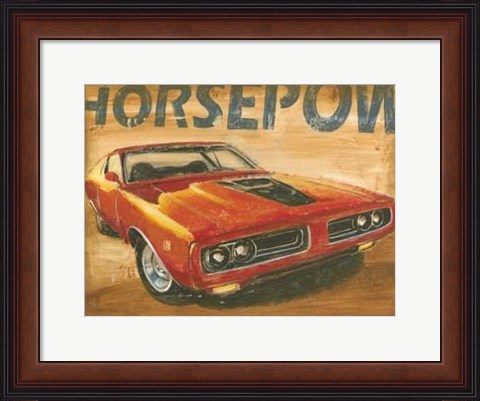 Framed Vintage Muscle I Print