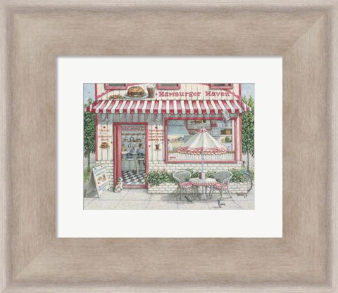 Framed Hamburger Haven Print