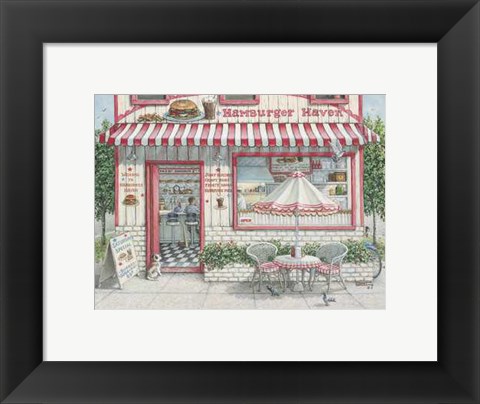 Framed Hamburger Haven Print