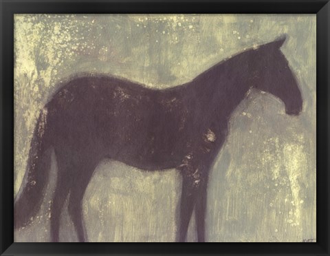 Framed Grey Horse Print