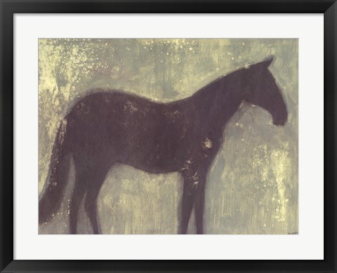 Framed Grey Horse Print