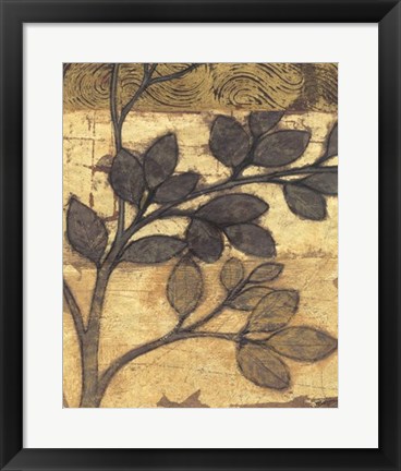 Framed Bronzed Branches II Print