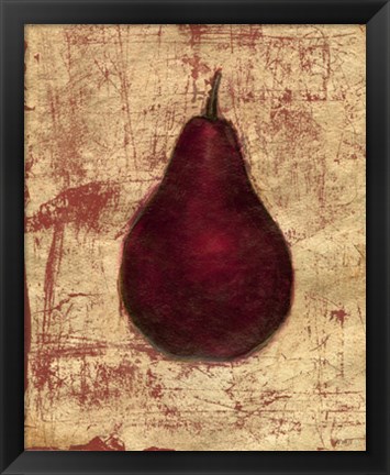 Framed Crimson Pear Print