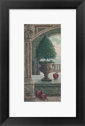 Framed Apple and Topiary Print