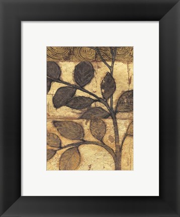 Framed Bronzed Branches I Print