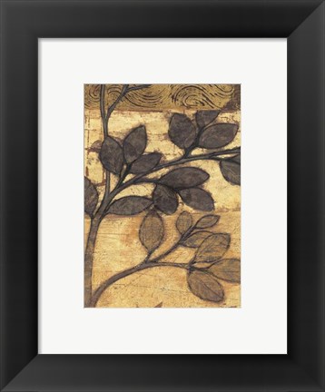 Framed Bronzed Branches II Print