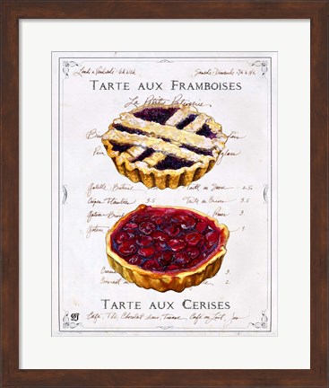 Framed Tartes aux Cerises et Framboises Print