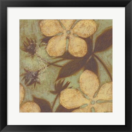 Framed Time Worn Blossoms II Print