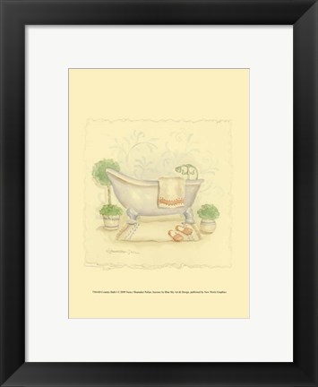 Framed Country Bath I Print