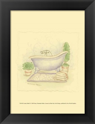 Framed Country Bath II Print