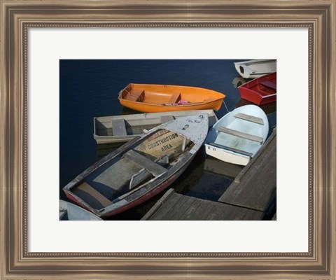 Framed Row Boats II Print