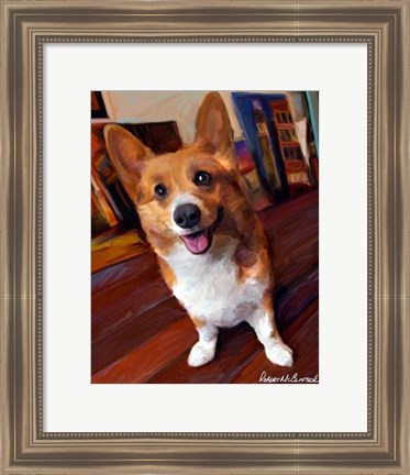 Framed Corgi Get Low Print