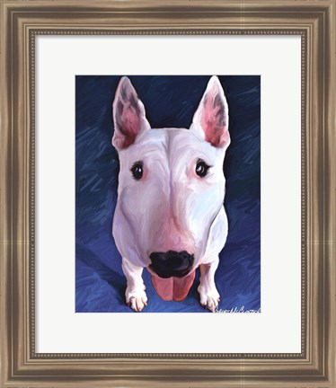 Framed Bull Terrier Bronson Print