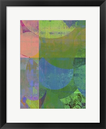 Framed Pastel Quadrants I Print