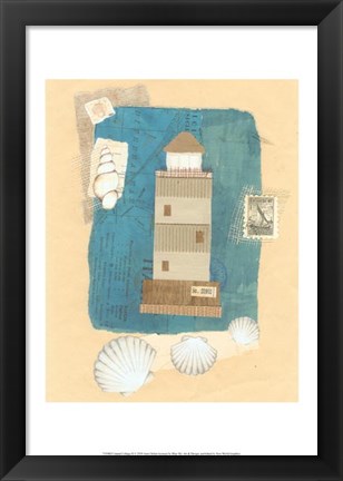 Framed Coastal Collage II Print