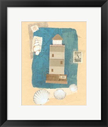 Framed Coastal Collage II Print