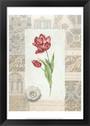 Framed Victorian Tulip I Print