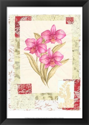 Framed Magenta Flower Studies I Print