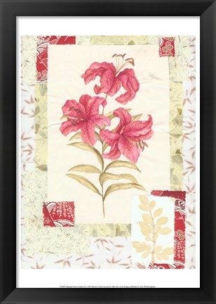 Framed Magenta Flower Studies II Print