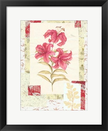 Framed Magenta Flower Studies II Print