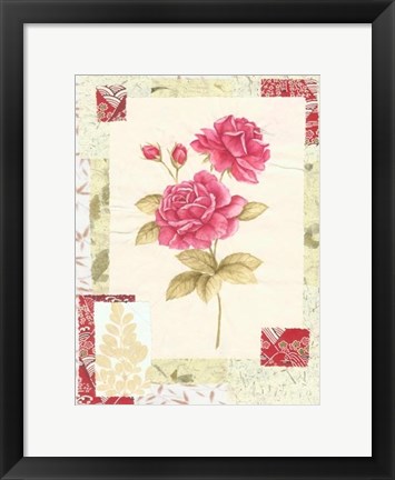 Framed Magenta Flower Studies III Print