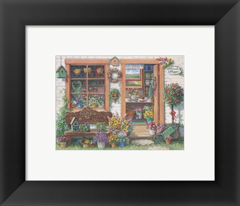 Framed Fancy Flower Shoppe Print