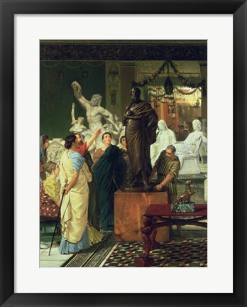 Framed Dealer in Statues Print