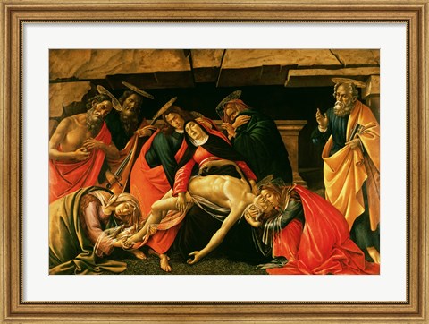 Framed Lamentation of Christ. c.1490 Print